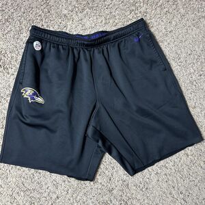 Baltimore Ravens Shorts Mens 4XL Black NFL Football Nike Therma-Fit Training Cut